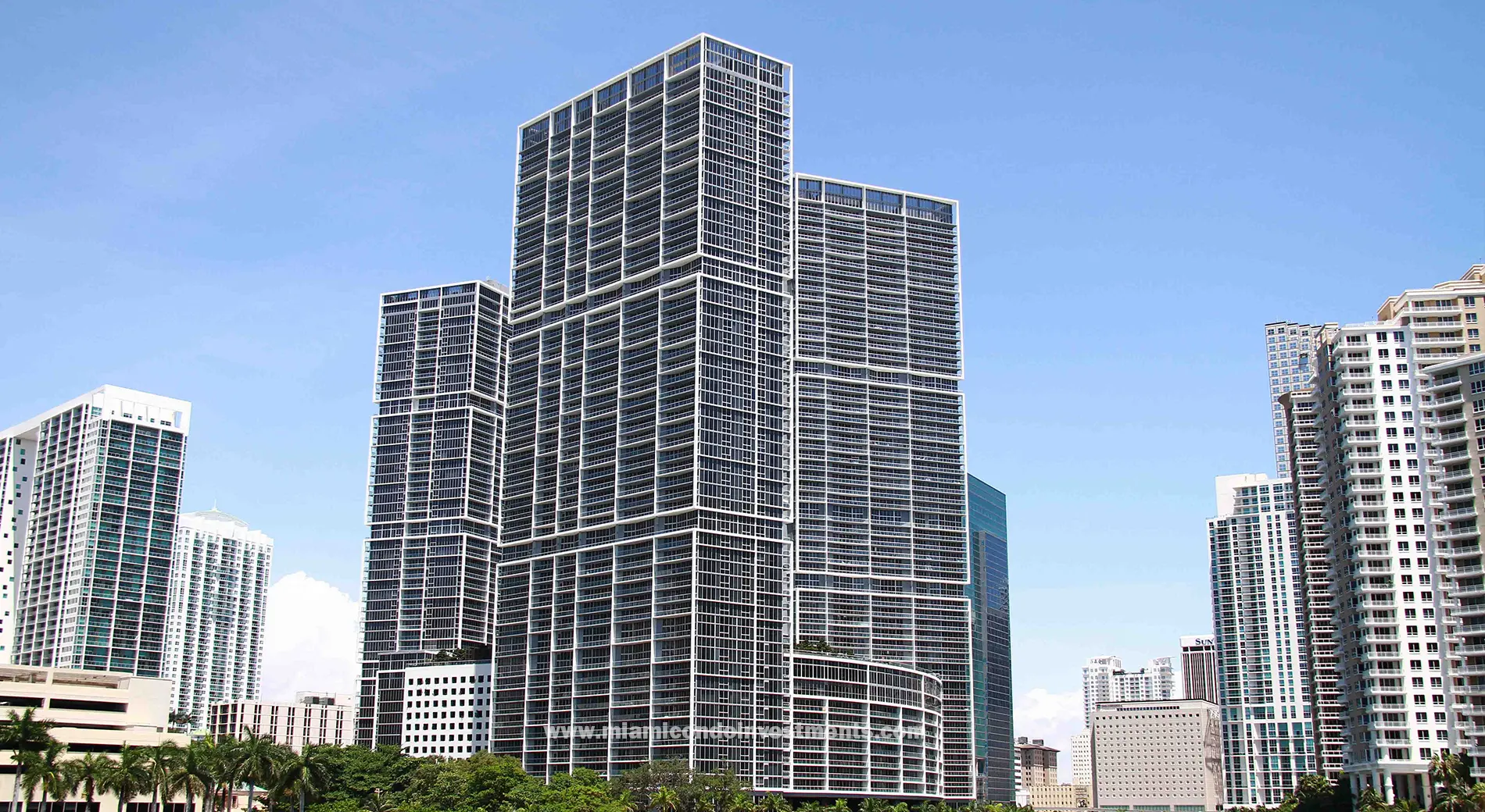 Icon Brickell III in Miami's skyline with modern architectural lines.