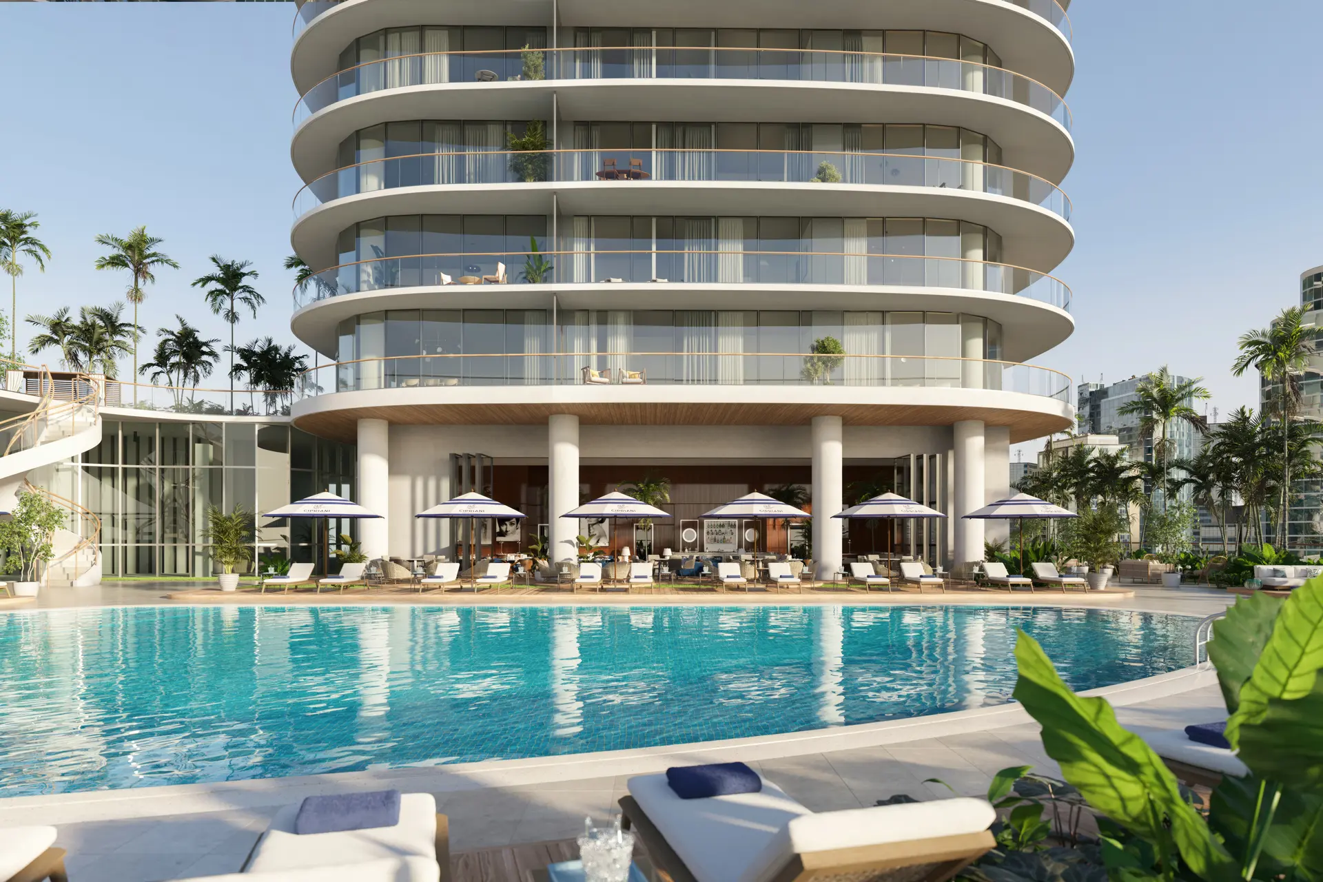 Modern condominium with poolside relaxation at Miami Luxe.
