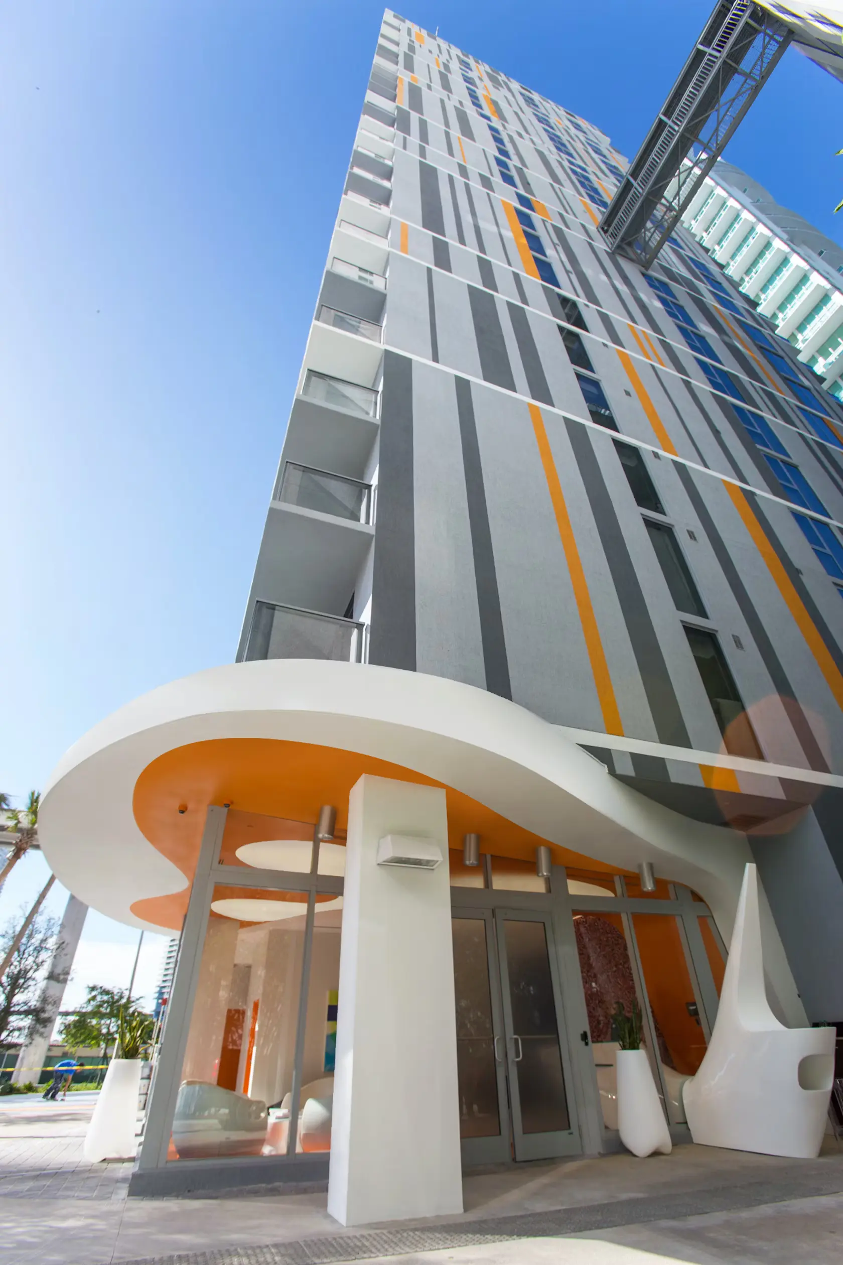 MyBrickell building exterior showcasing contemporary design in Miami.