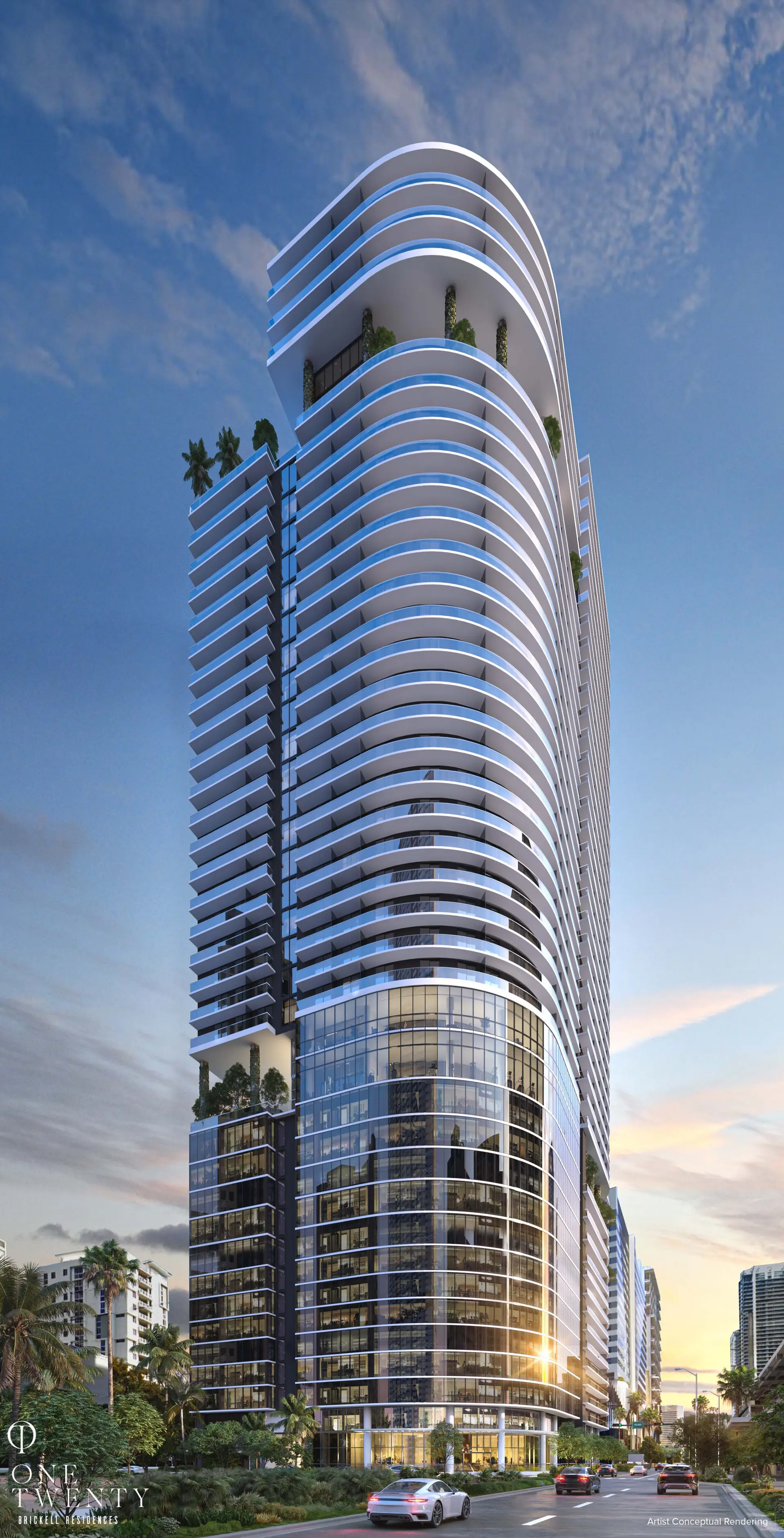 One Twenty Residences showcases a modern skyscraper design in Miami