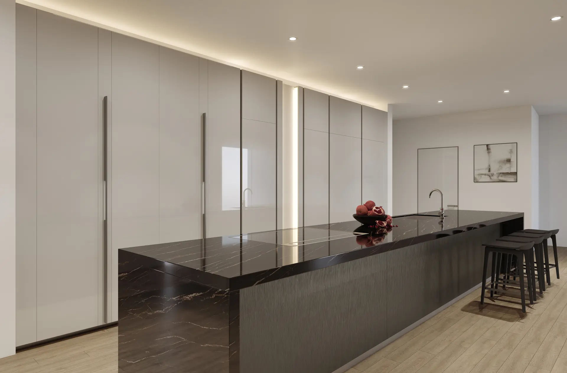Project Name luxury kitchen with sleek modern design in Miami.