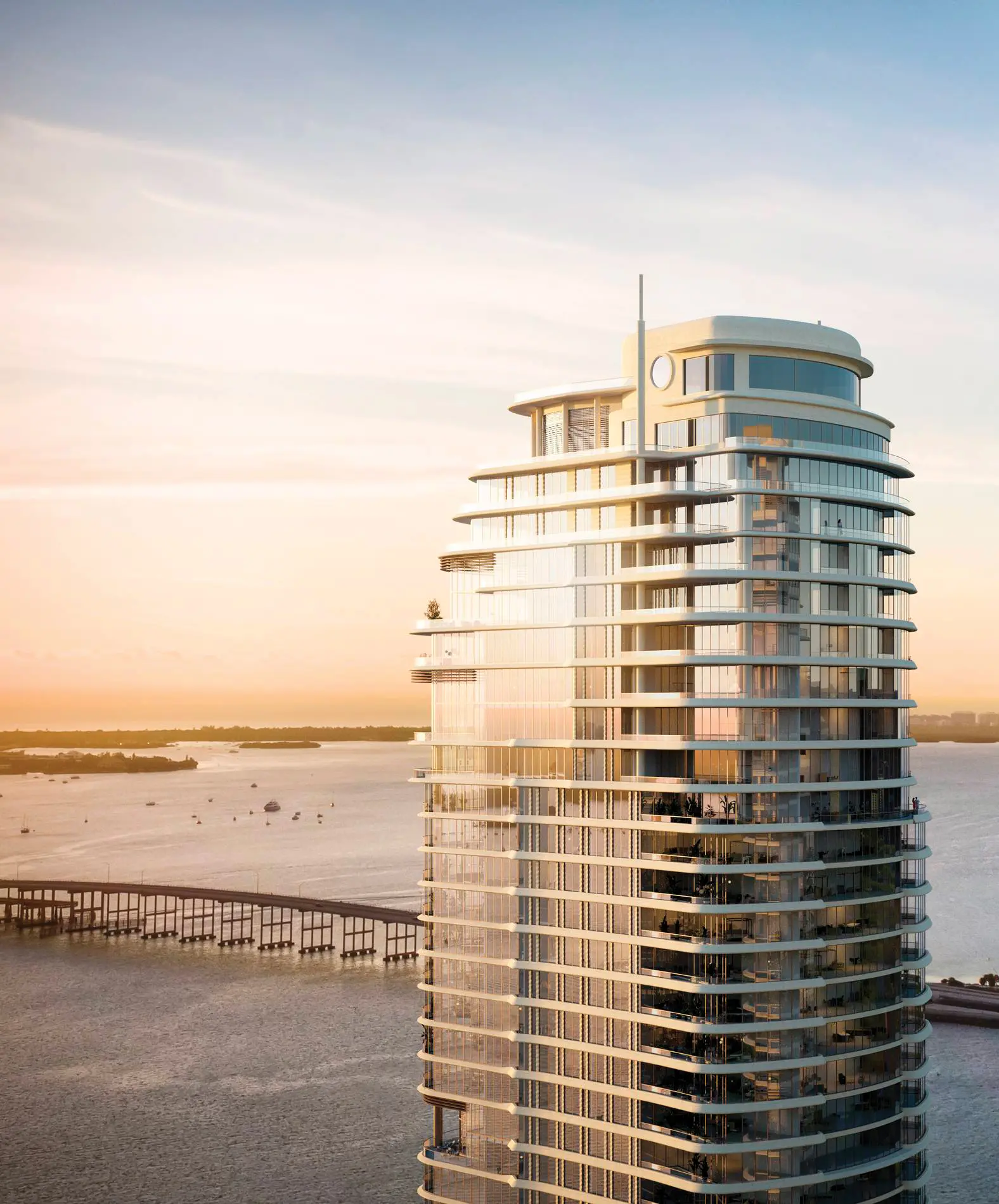 St Regis Brickell glass tower with waterfront view in Miami.