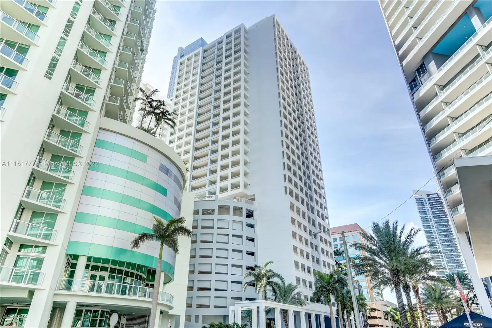 The Sail high-rise buildings with modern architecture in Miami.